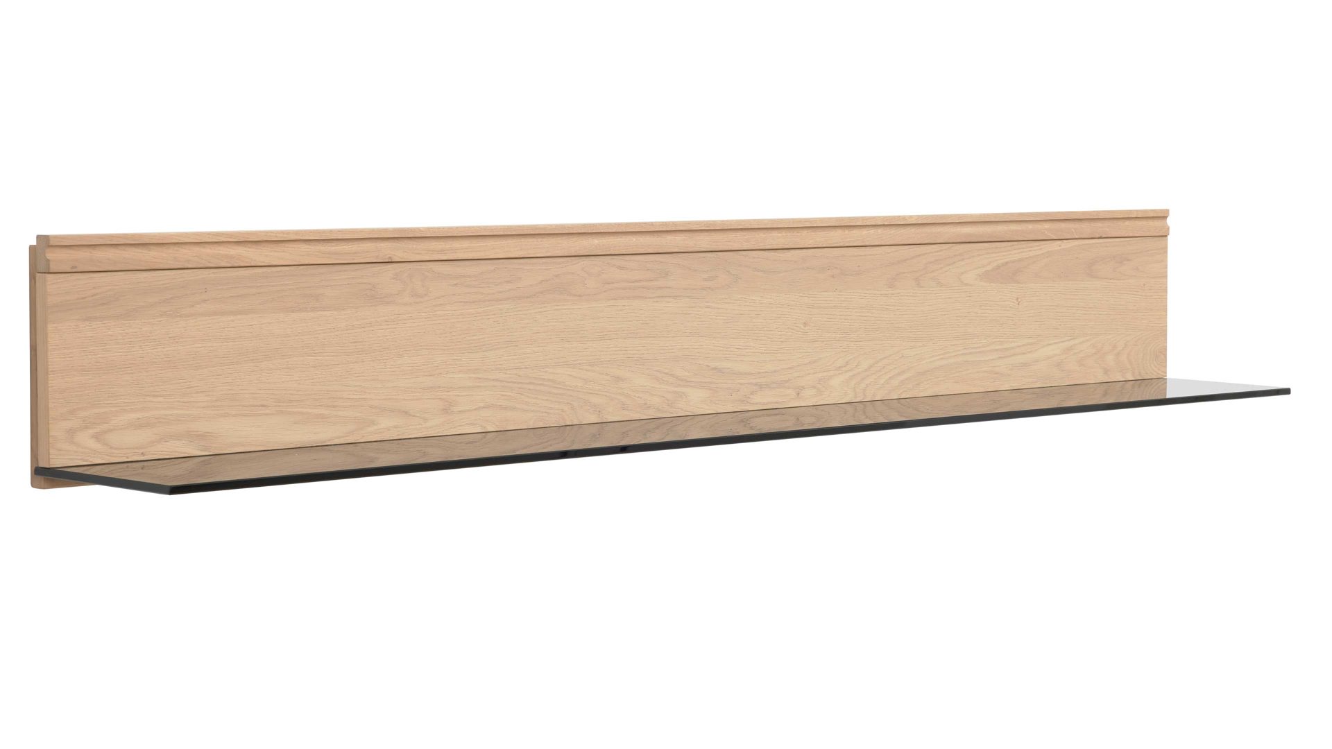 Wohnwand Interliving aus Holz in Holzfarben Interliving Wohnzimmer Serie 2025 - Wohnwand Wildeiche, Anthrazit & Kork - dreiteilig, Breite ca. 265 cm