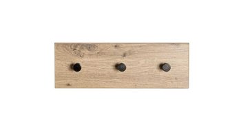 Wandgarderobe Haku aus MDF in Holzfarben Wandgarderobe Artisan Eiche & schwarzes Metall - ca. 35 x 12 cm