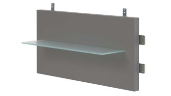 Paneel Interliving aus Holz in Dunkelgrau Interliving Kleiderschrank Serie 1207 – Paneelaufsatz links - Manhattan, Breite ca. 60 cm