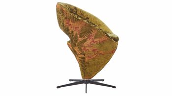 Polsterstuhl Koinor aus Stoff in Grün KOINOR Dreh-Polsterstuhl grüne Bezugkombination Oyster 34 & 16KI73, mattschwarzes Fußkreuz