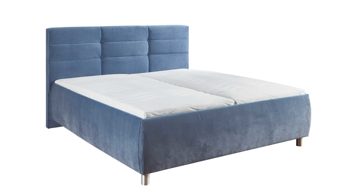 Doppelbett Nova butor aus Stoff in Blau Polsterbett BIAGGO Bettgestell blauer Stoffbezug 5 TSV 16 – Liegefläche ca. 180 x 200 cm
