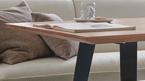 Esstisch K+w polstermöbel aus Holz in Holzfarben Esszimmerserie Base - Esstisch Asteiche & schwarzes Metall - ca. 200 x 100 cm