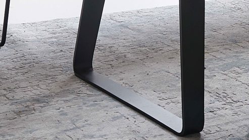 Esstisch K+w polstermöbel aus Holz in Holzfarben Esszimmerserie Base - Esstisch Asteiche & schwarzes Metall - ca. 200 x 100 cm