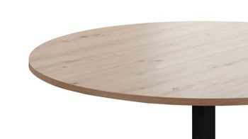 Bistrotisch Mäusbacher aus Holz in Holzfarben Tisch-Serie Big Bistro - Bistrotisch Asteiche & Schwarz - Durchmesser ca. 70 cm