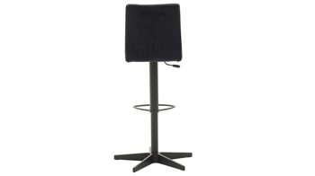 Barstuhl Interliving aus Kunstfaser in Schwarz Interliving Esszimmer Serie 5104 – Barstuhl mit Drehfunktion carbonschwarze Mikrofaser Night & mattschwarzer Sternfuß