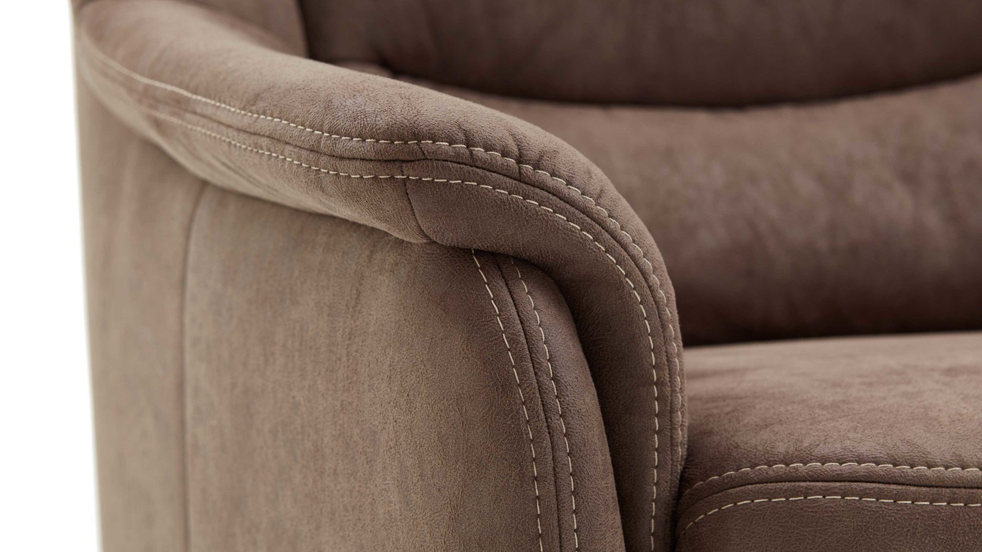 Polstersessel OrthoSedis aus Stoff in Braun OrthoSedis Oslo - Polstersessel elephantfarbene Mikrofaser Gaucho 14