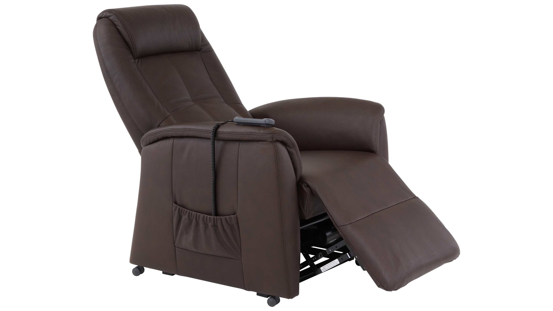Fernsehsessel OrthoSedis aus Leder in Dunkelbraun OrthoSedis 9107 - Fernsehsessel 28G motorisch mit Aufstehhilfe - schokobraunes LongLife-Leder 18