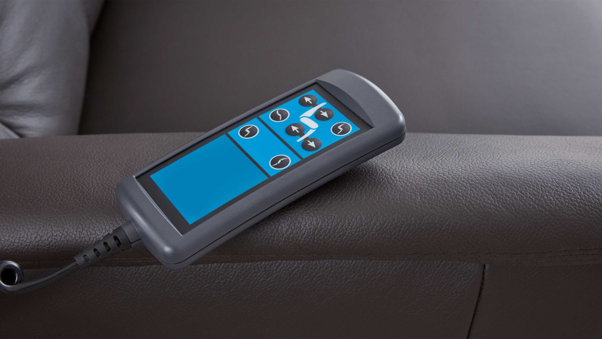 Fernsehsessel OrthoSedis aus Leder in Dunkelbraun OrthoSedis 9107 - Fernsehsessel 23T motorisch mit Aufstehhilfe - kaffeefarbenes LongLife-Leder Rustika 24