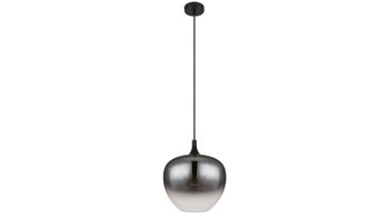 Pendelleuchte Globo lighting aus Glas in Schwarz GLOBO Lampe-Serie Maxy - Hängeleuchte Rauchglas & mattschwarzes Metall - Durchmesser ca. 29 cm
