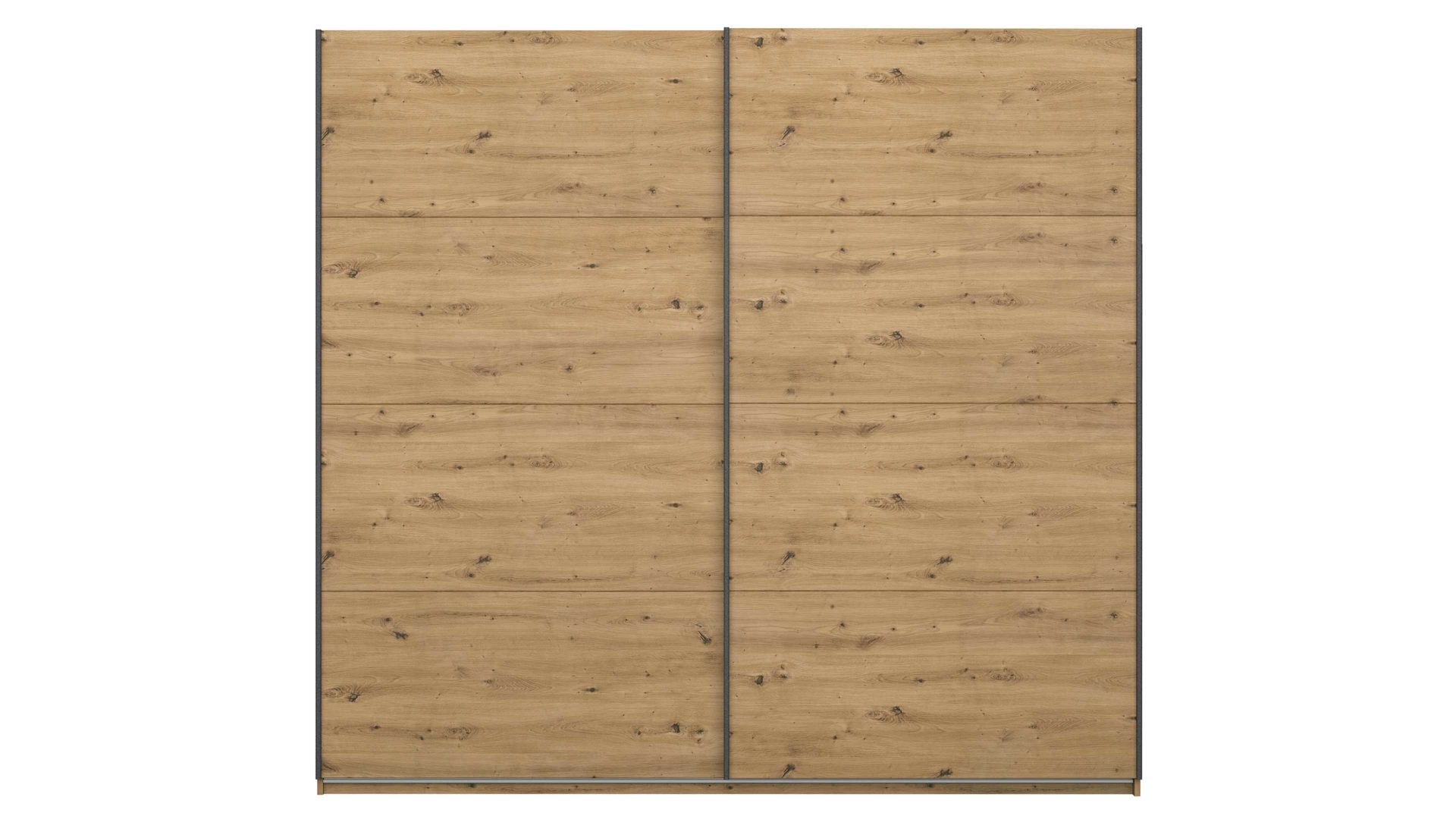 Kleiderschrank Rauch aus Holz in Holzfarben rauch ORANGE Apollon - Schwebetürenschrank Eiche Artisan - Breite ca. 226 cm