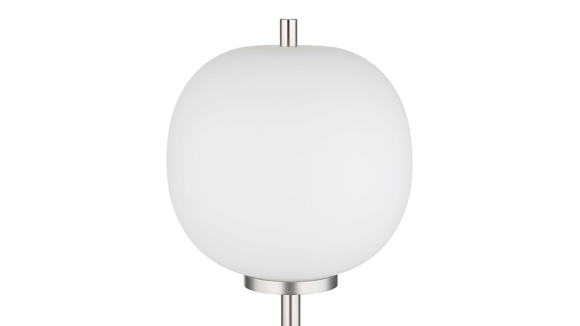 Tischleuchte Globo lighting aus Glas in Weiß GLOBO Leuchten Serie Blacky I - Tischlampe Opalglas & Nickel matt - Höhe ca. 45 cm