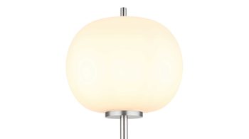 Stehleuchte Globo lighting aus Glas in Weiß GLOBO Leuchten Serie Blacky I - Stehlampe Opalglas & Nickel matt - Höhe ca. 160 cm