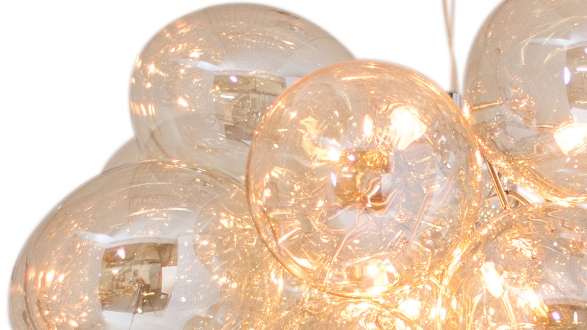 Pendelleuchte By rydens aus Glas in Braun BY RYDÉNS Leuchten Serie Gross Grande - Hängeleuchte amberfarbenes Glas - Durchmesser ca. 62 cm