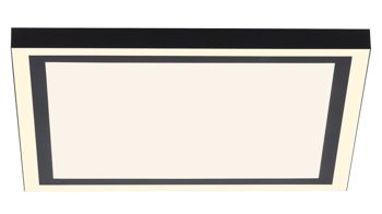 Deckenleuchte Just light. (leuchtendirekt) aus Metall in Schwarz JUST LIGHT. Leuchten Serie Tuya - per App steuerbare Deckenlampe schwarzes Metall & weißes Acryl - ca. 45 x 45 cm