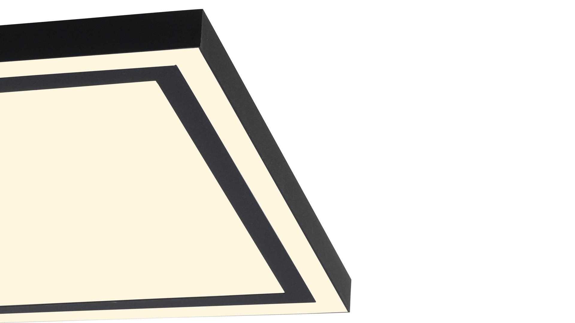 Deckenleuchte Just light. (leuchtendirekt) aus Metall in Schwarz JUST LIGHT. Leuchten Serie Tuya - per App steuerbare Deckenlampe schwarzes Metall & weißes Acryl - ca. 45 x 45 cm