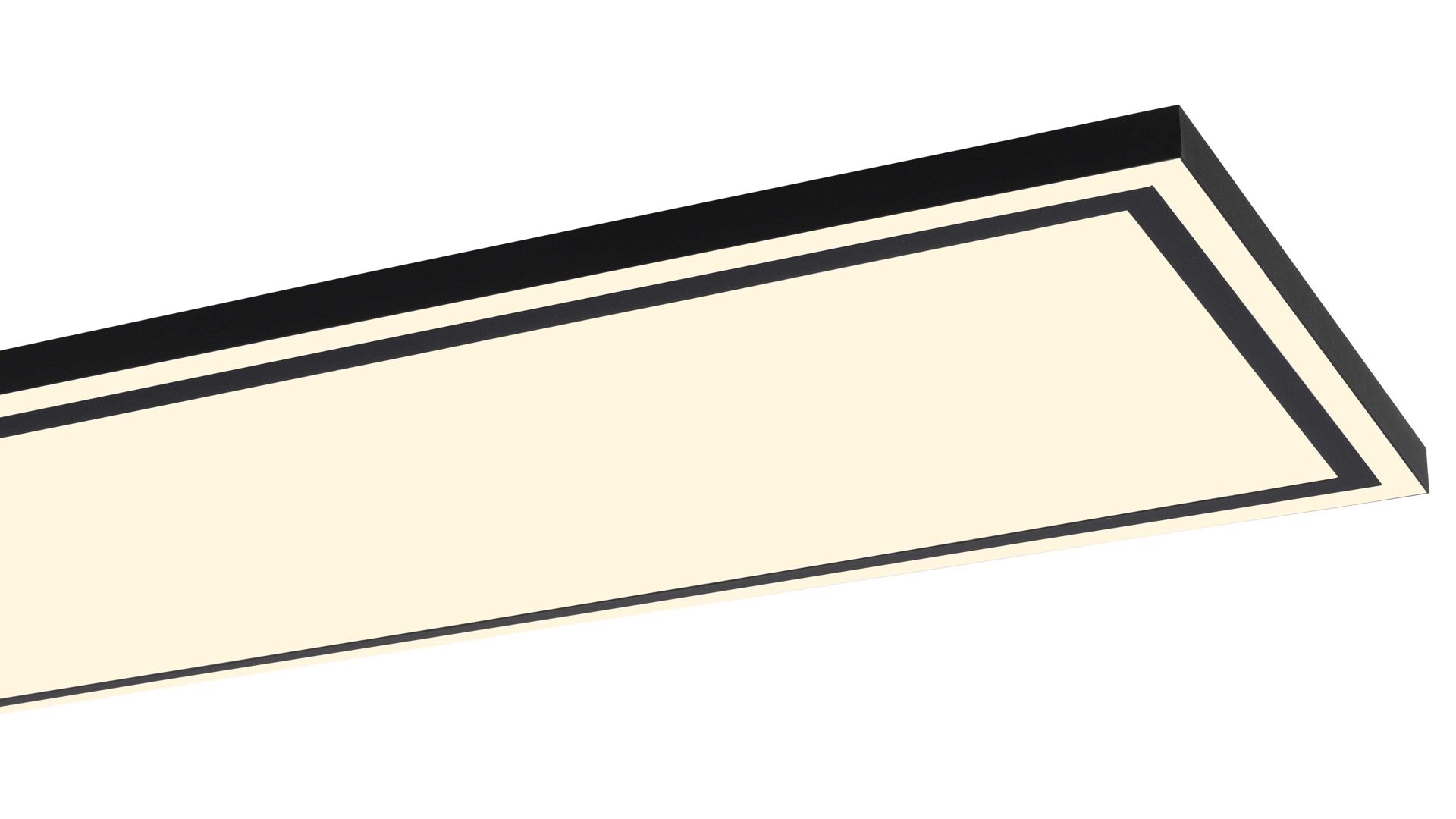 Deckenleuchte Just light. (leuchtendirekt) aus Metall in Schwarz JUST LIGHT. Leuchten Serie Tuya - per App steuerbare Deckenlampe schwarzes Metall & weißes Acryl - ca. 120 x 30 cm