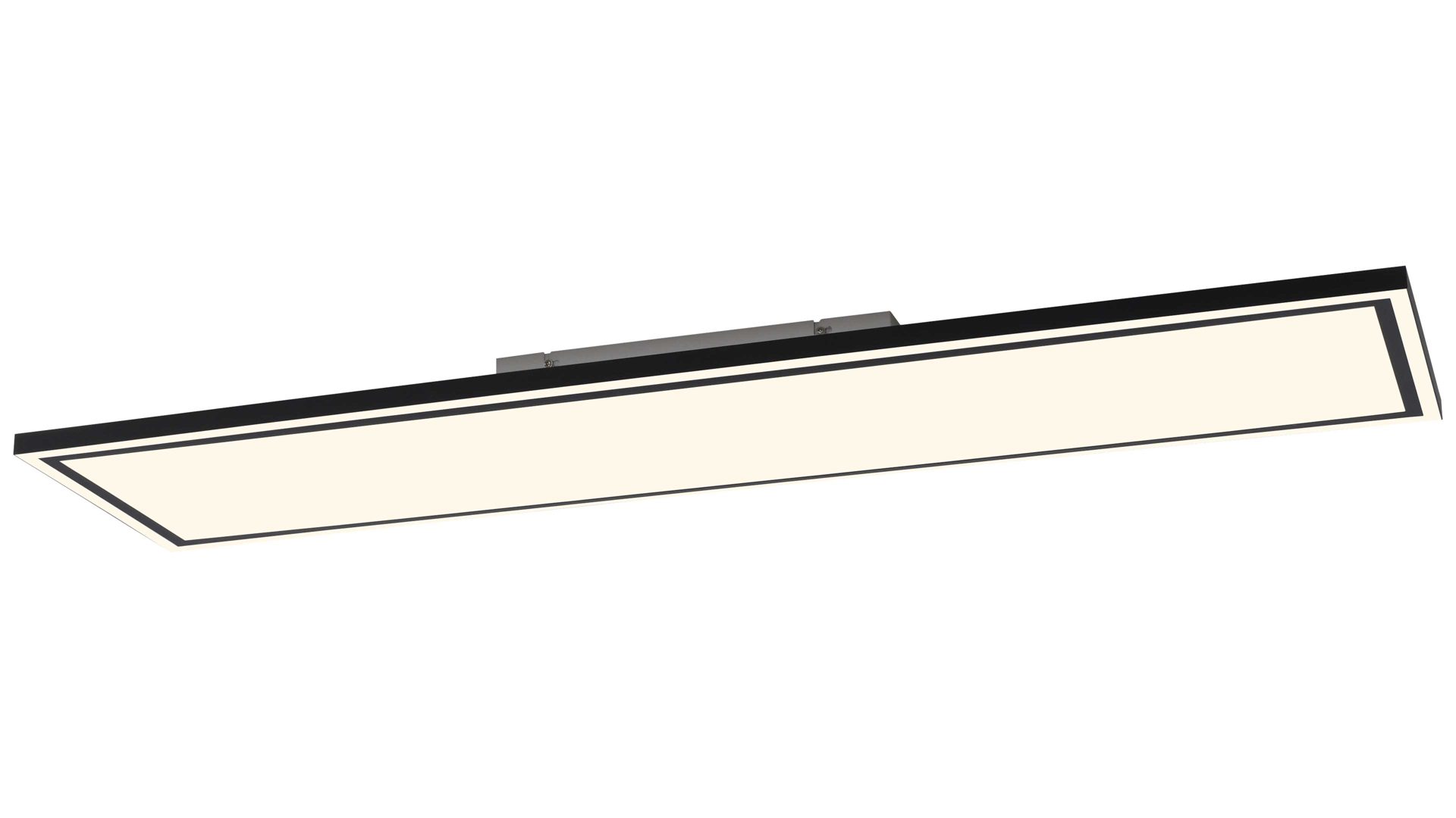 Deckenleuchte Just light. (leuchtendirekt) aus Metall in Schwarz JUST LIGHT. Leuchten Serie Tuya - per App steuerbare Deckenlampe schwarzes Metall & weißes Acryl - ca. 120 x 30 cm