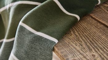 Wohndecke Interliving aus Mischgewebe in Grün Interliving Wohndecke Serie 9114 Horizon Green – ca. 150 x 200 cm