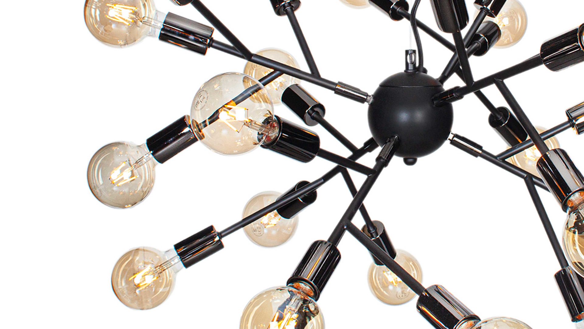 Pendelleuchte By rydens aus Metall in Schwarz BY RYDÉNS Leuchten Serie Heroes - Hängeleuchte schwarzes Metall - Durchmesser ca. 72 cm