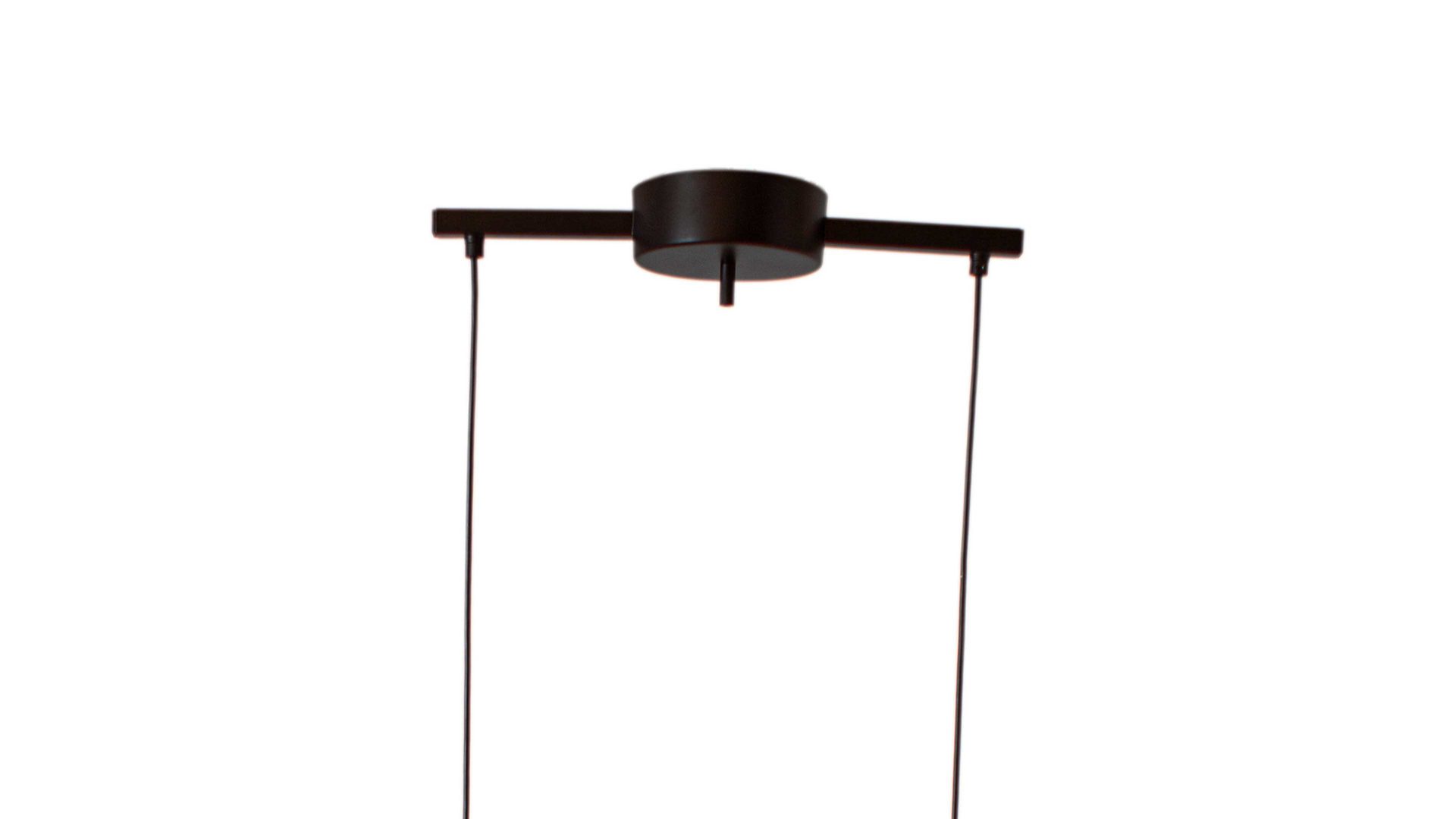 Pendelleuchte By rydens aus Metall in Braun BY RYDÉNS Leuchten Serie Labelle - Hängeleuchte amberfarbenes Glas & Schwarz - Länge ca. 90 cm