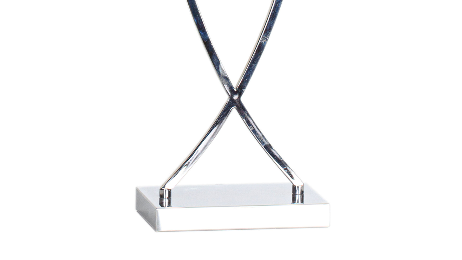 Tischleuchte By rydens aus Textil in Weiß BY RYDÉNS Leuchten Serie Omega - Tischleuchte Weiß & Chrom - Höhe ca. 69 cm