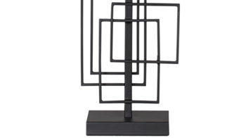 Tischleuchte By rydens aus Textil in Schwarz BY RYDÉNS Leuchten Serie Paragon - Tischleuchte Schwarz & Mattschwarz - Höhe ca. 52 cm