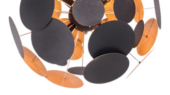 Pendelleuchte By rydens aus Metall in Schwarz BY RYDÉNS Planet Hängeleuchte sandschwarzes Metall - Durchmesser ca. 50 cm