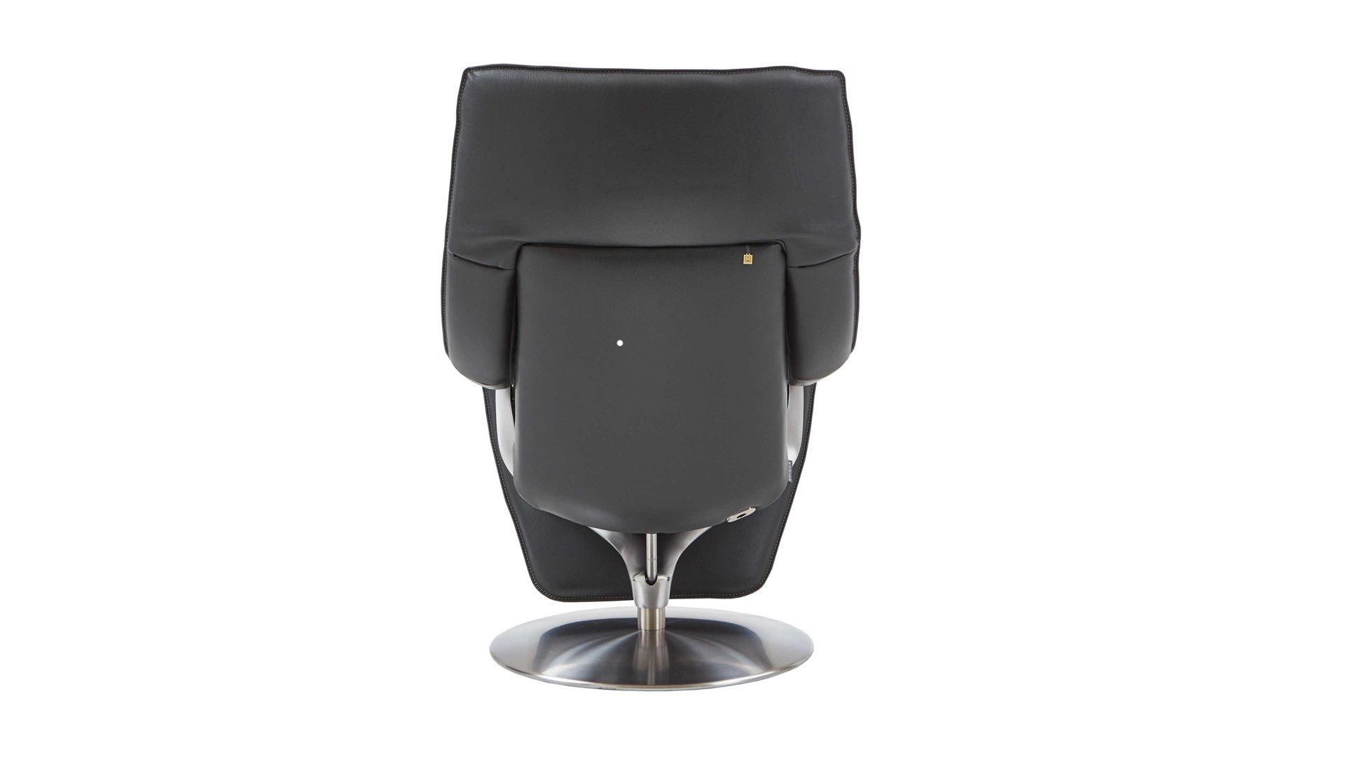Einzelsessel Koinor aus Leder in Schwarz KOINOR Funktionssessel Yoko schwarzer Lederbezug Classic & Metalldrehteller