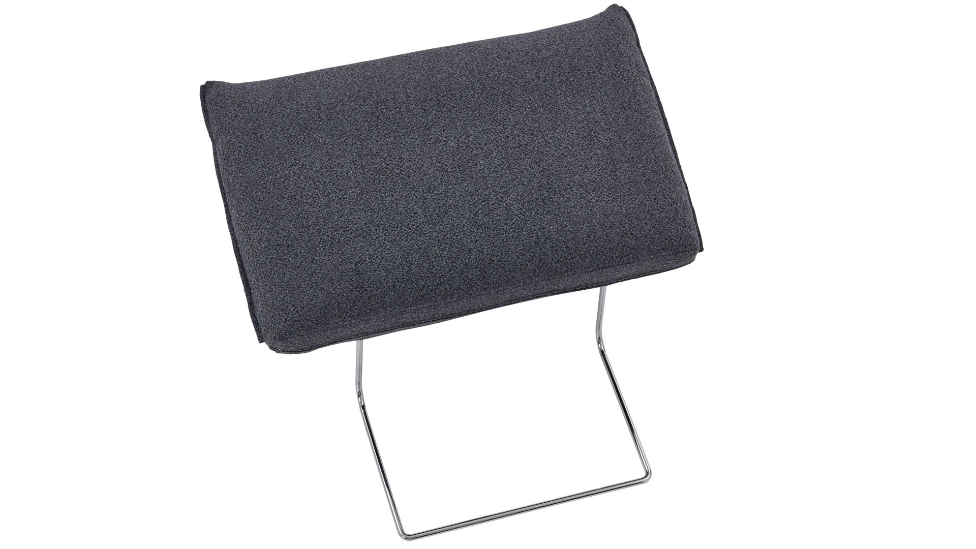 Kissen Bali aus Stoff in Grau Florenz - Steckkissen für Longchair blaugrauer Bezug & Metallgestell - ca. 70 x 46 cm