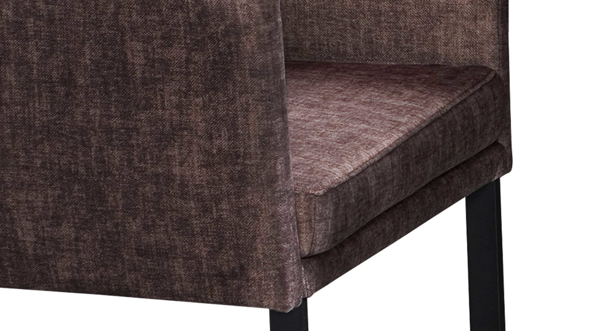 Freischwinger-Sessel combinessa aus Stoff in Hellbraun Combinessa Serie Gavello - Armlehn-Schwingstuhl 6155 hellbrauner Stoffbezug H2O 0660-75 & schwarzes Metall