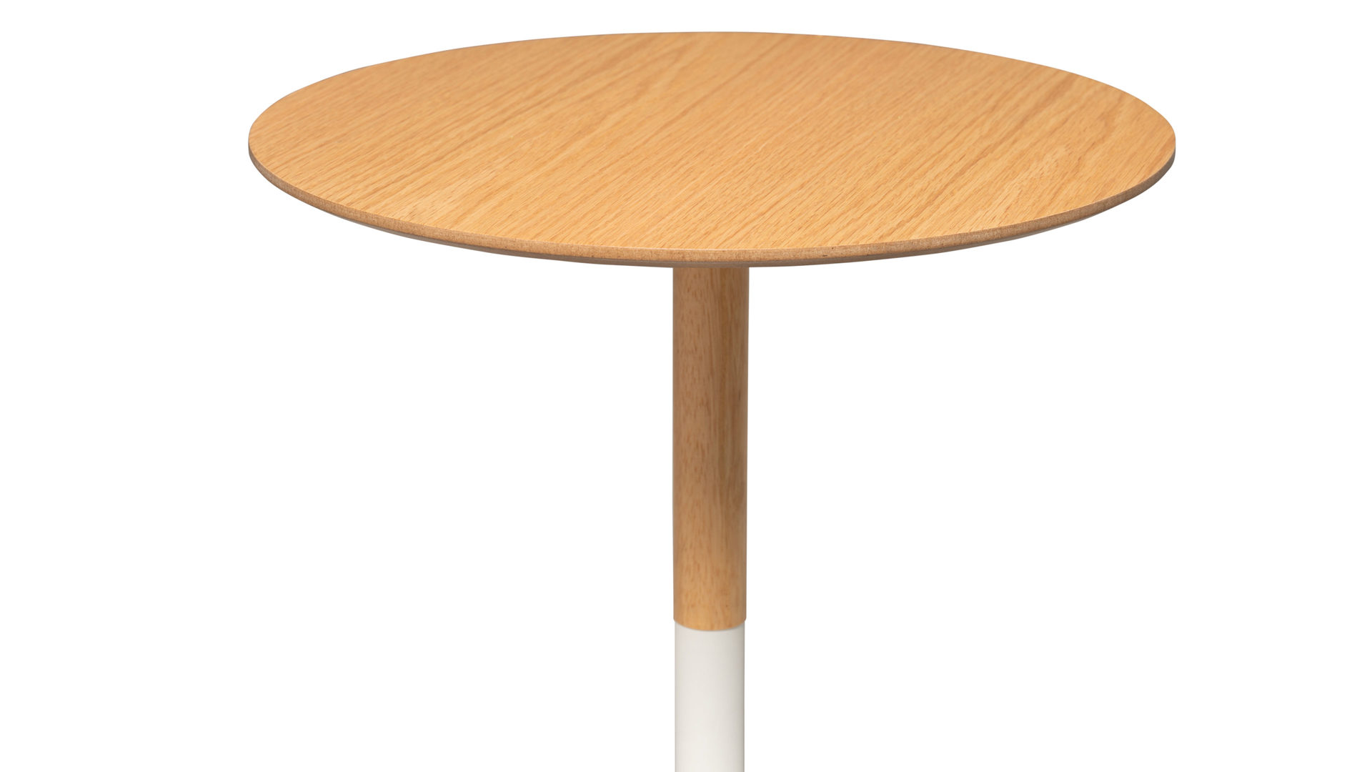 Beistelltisch M2 kollektion aus Holz in Holzfarben Beistelltisch Zoe 1 Wildeiche & Weiß – Durchmesser ca. 40 cm