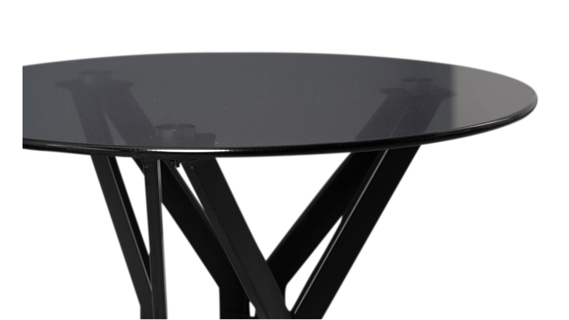 Beistelltisch M2 kollektion aus Glas in Dunkelgrau Beistelltisch Miri 1 Grau & Schwarz – Durchmesser ca. 50 cm