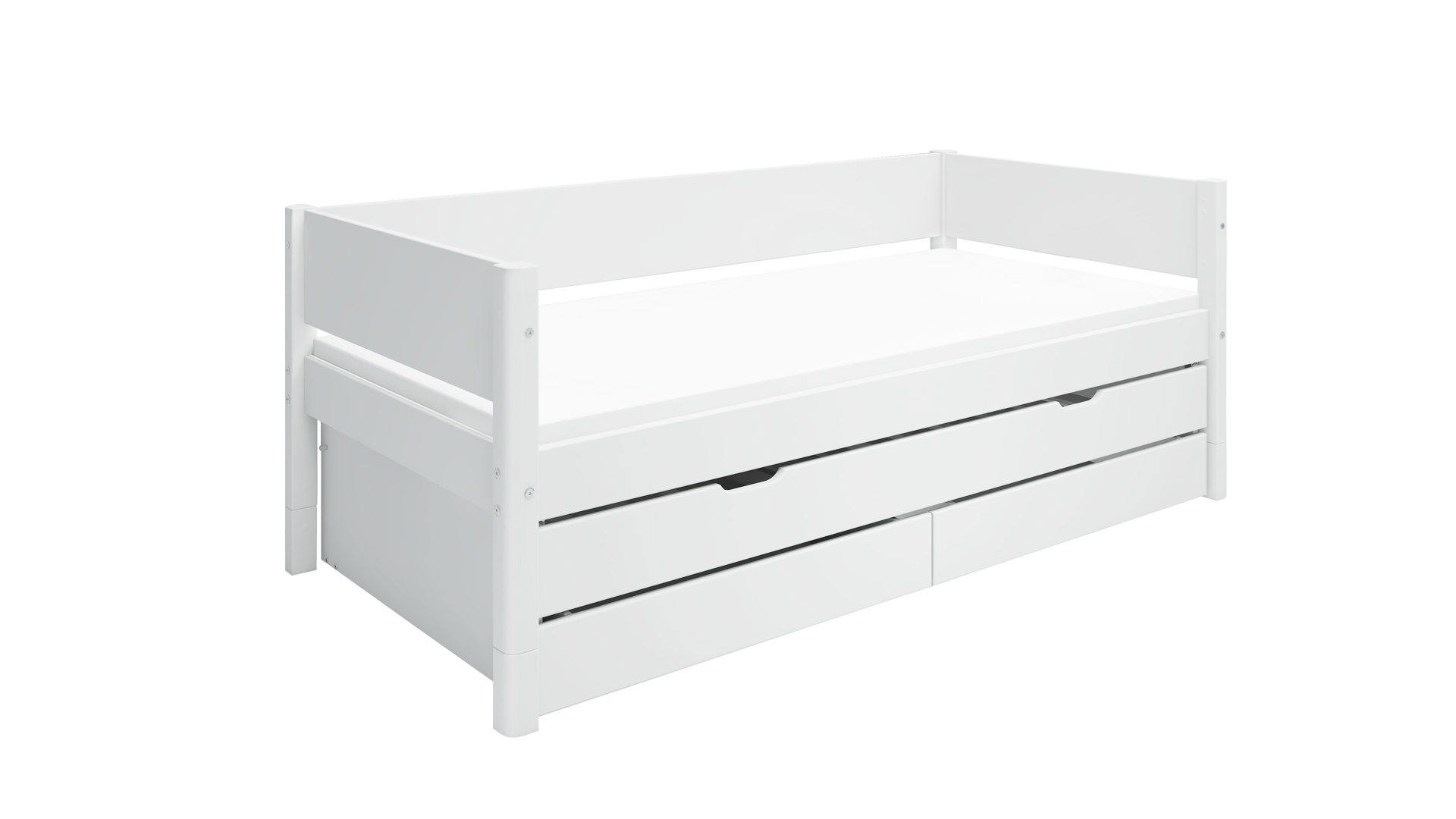 Funktionsbett Flexa® aus Holz in Weiß FLEXA® Betten Serie White Beds - Douliege Weiß - Liegefläche ca. 90 x 200 cm