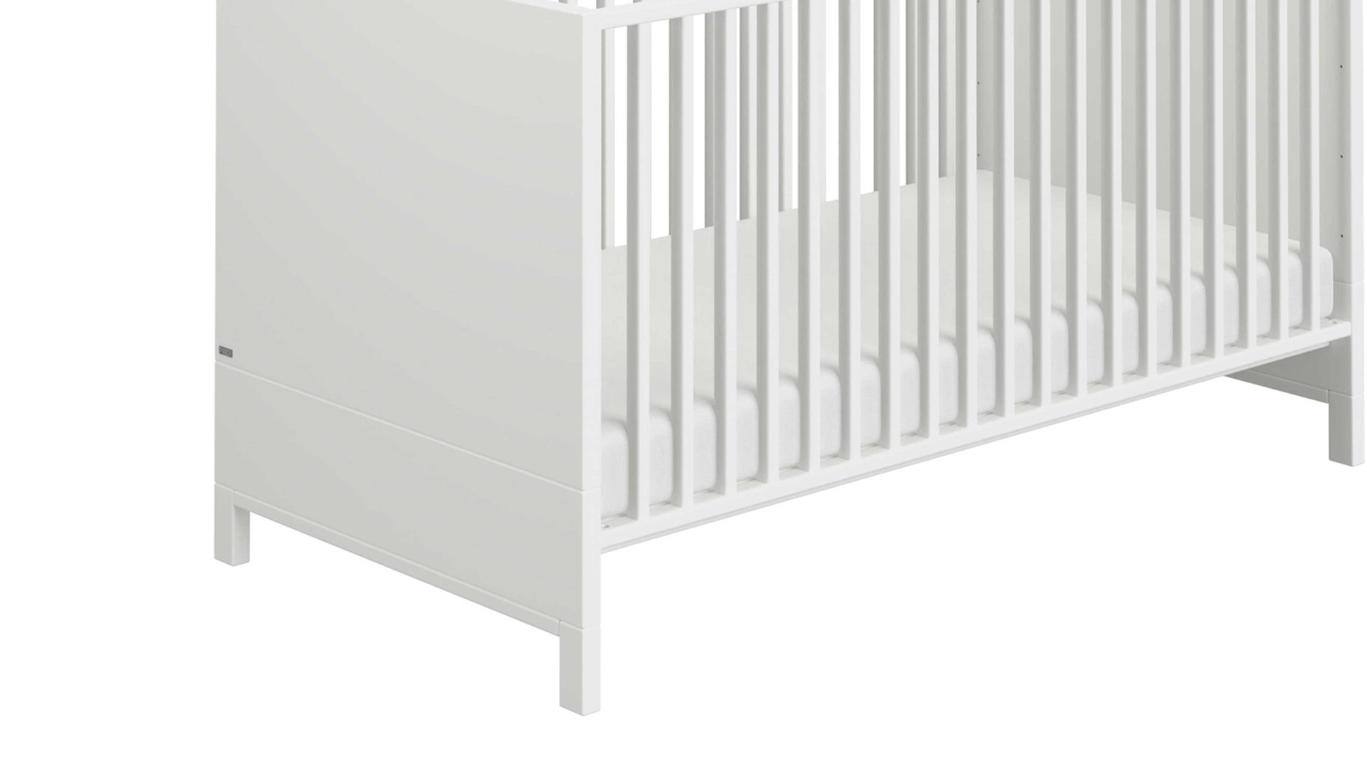 Babybett Paidi aus Holz in Weiß PAIDI Olli - Babybett Kreideweiß & Sprossen - Liegefläche ca. 70 x 140 cm