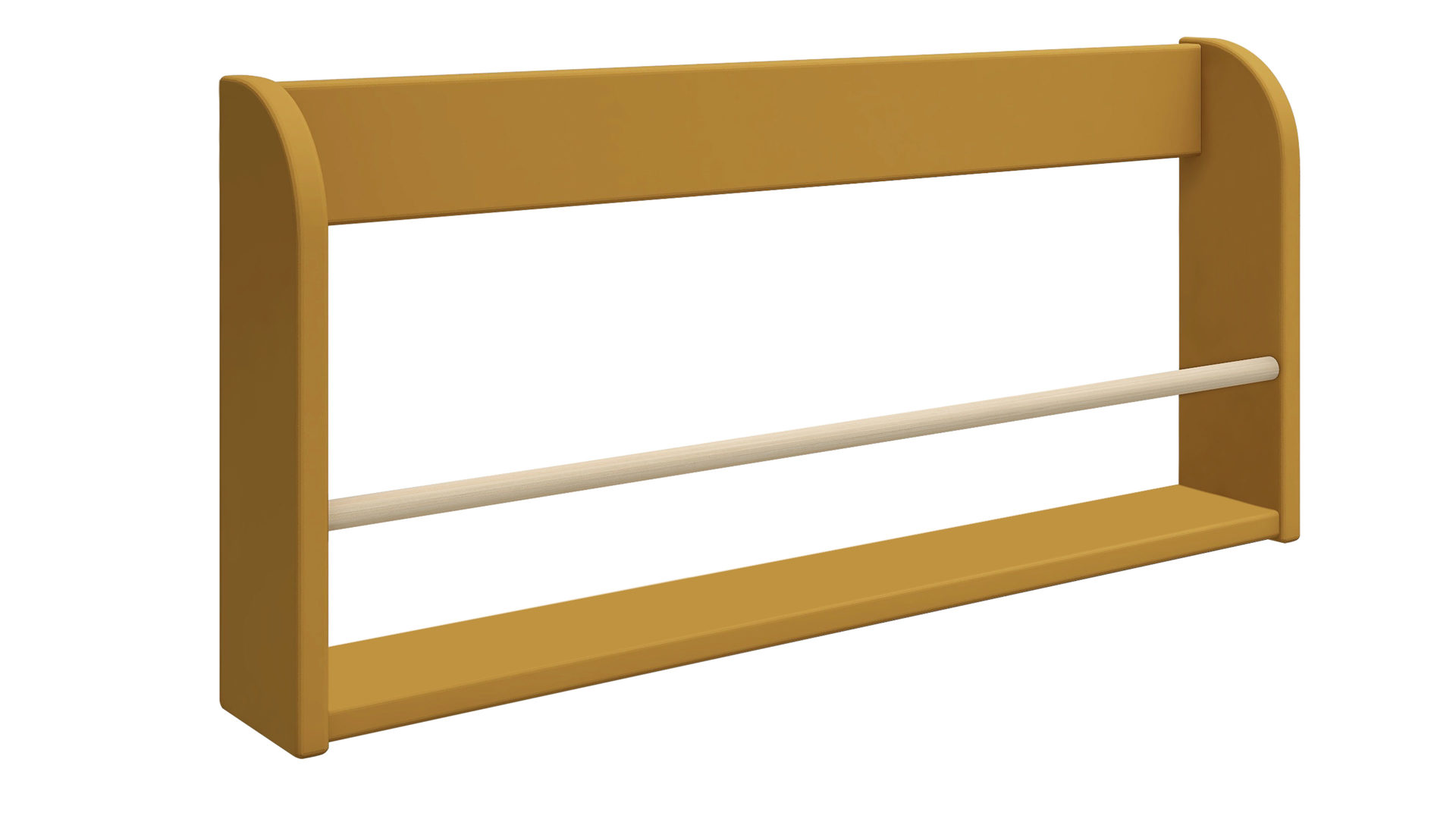 Regal Flexa® aus Holz in Gelb FLEXA® Kindermöbel Serie Dots - Wandregal Senfgelb - ca. 75 x 35 cm