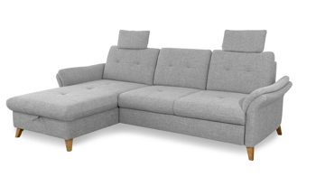 Ecksofa Steinpol sit & more aus Stoff in Grau Polsterprogramm Göteborg - Ecksofa hellgrauer Stoffbezug Orlean - ca. 162 x 90 x 102 cm