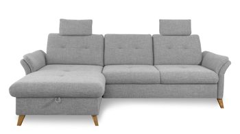 Ecksofa Steinpol sit&more aus Stoff in Grau Polsterprogramm Göteborg - Ecksofa hellgrauer Stoffbezug Orlean - ca. 162 x 90 x 102 cm