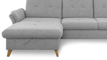 Ecksofa Steinpol sit&more aus Stoff in Grau Polsterprogramm Göteborg - Ecksofa hellgrauer Stoffbezug Orlean - ca. 162 x 90 x 102 cm