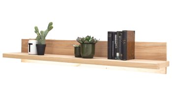 Wandregal Mca furniture aus Holz in Holzfarben Wohnprogramm Barcelona - Wandregal geölte Balkeneiche – Länge ca. 154 cm