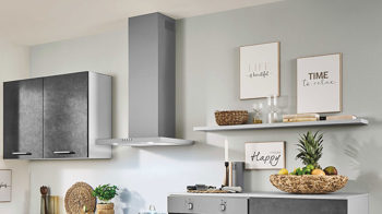 Einbauküche Pino küchen aus Holz Kunststoff Metall in Graphit moderne pino Einbauküche inklusive ALTUS Einbaugeräte Graphit- & Lichtgrau - Länge ca. 310 cm