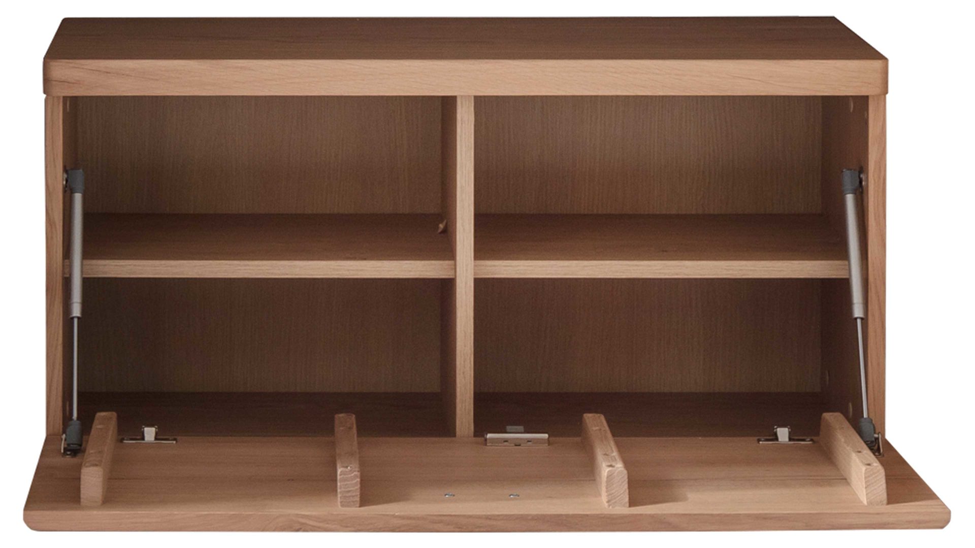 Garderobenbank Mca furniture aus Holz in Holzfarben Garderobenprogramm Barcelona - Garderobenbank geölte Wildeiche – eine Klapptür, Länge ca. 90 cm