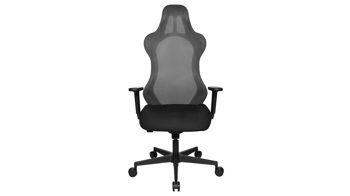 Chefsessel Topstar aus Kunststoff Metall Stoff in Schwarz Grau TOPSTAR Gaming-Drehstuhl Chefsessel SITNESS RS SPORT Rücken grau, Sitz Stoff schwarz