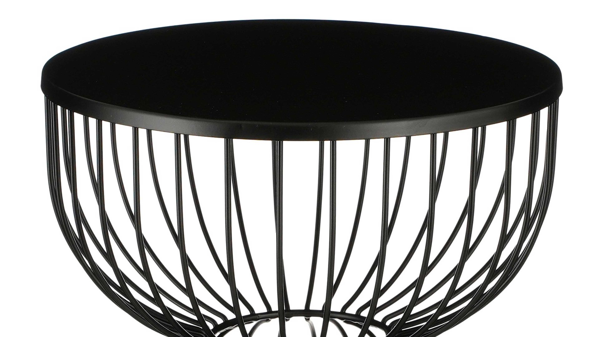 Beistelltisch Edelman® aus Metall in Schwarz Metall-Beistelltisch Adamo schwarzes Eisen - Höhe ca. 38 cm