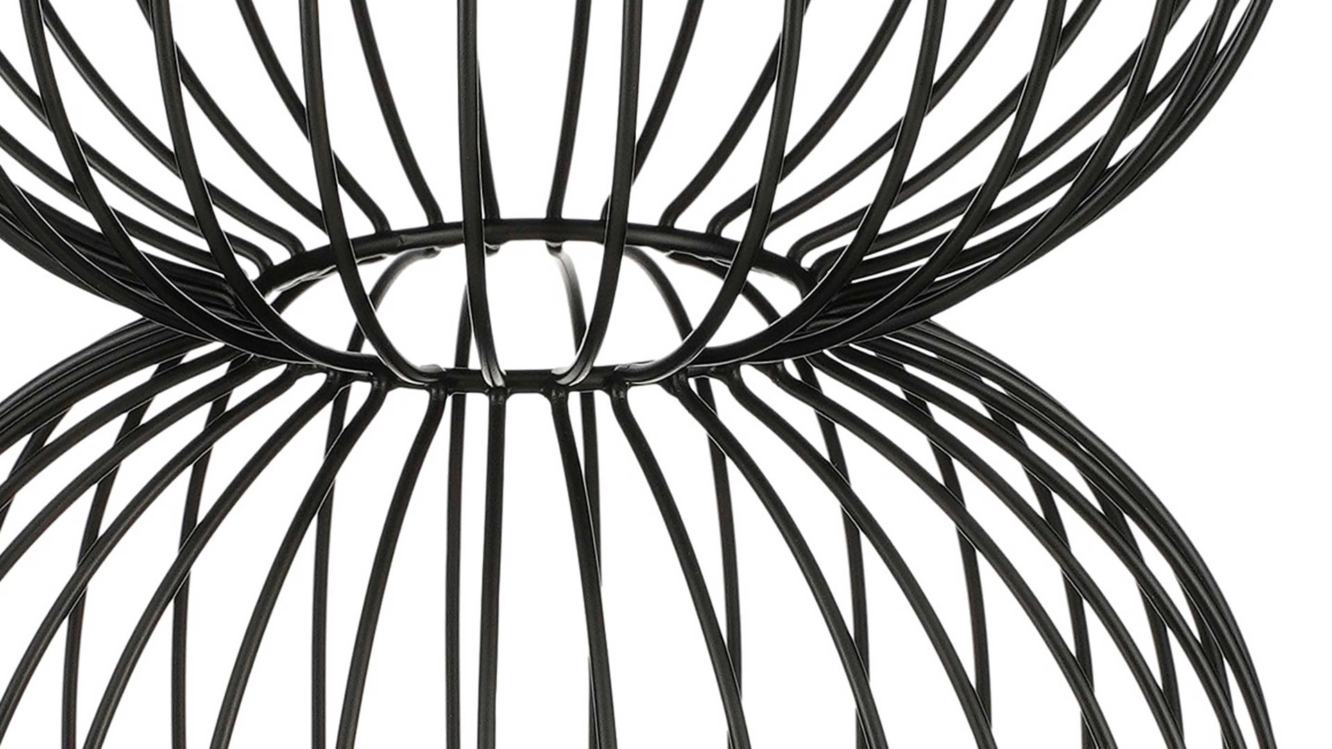 Beistelltisch Edelman® aus Metall in Schwarz Metall-Beistelltisch Adamo schwarzes Eisen - Höhe ca. 38 cm