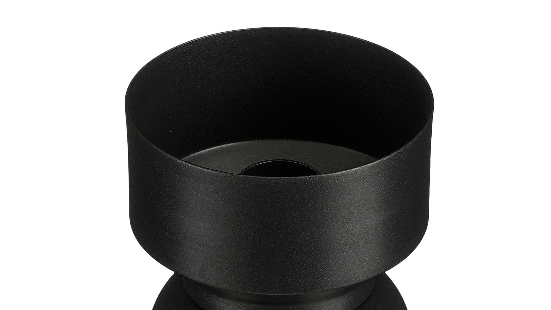 Kerzenständer Edelman® aus Metall in Schwarz Kerzenhalter Rizzo schwarzes Metall - Höhe ca. 16 cm