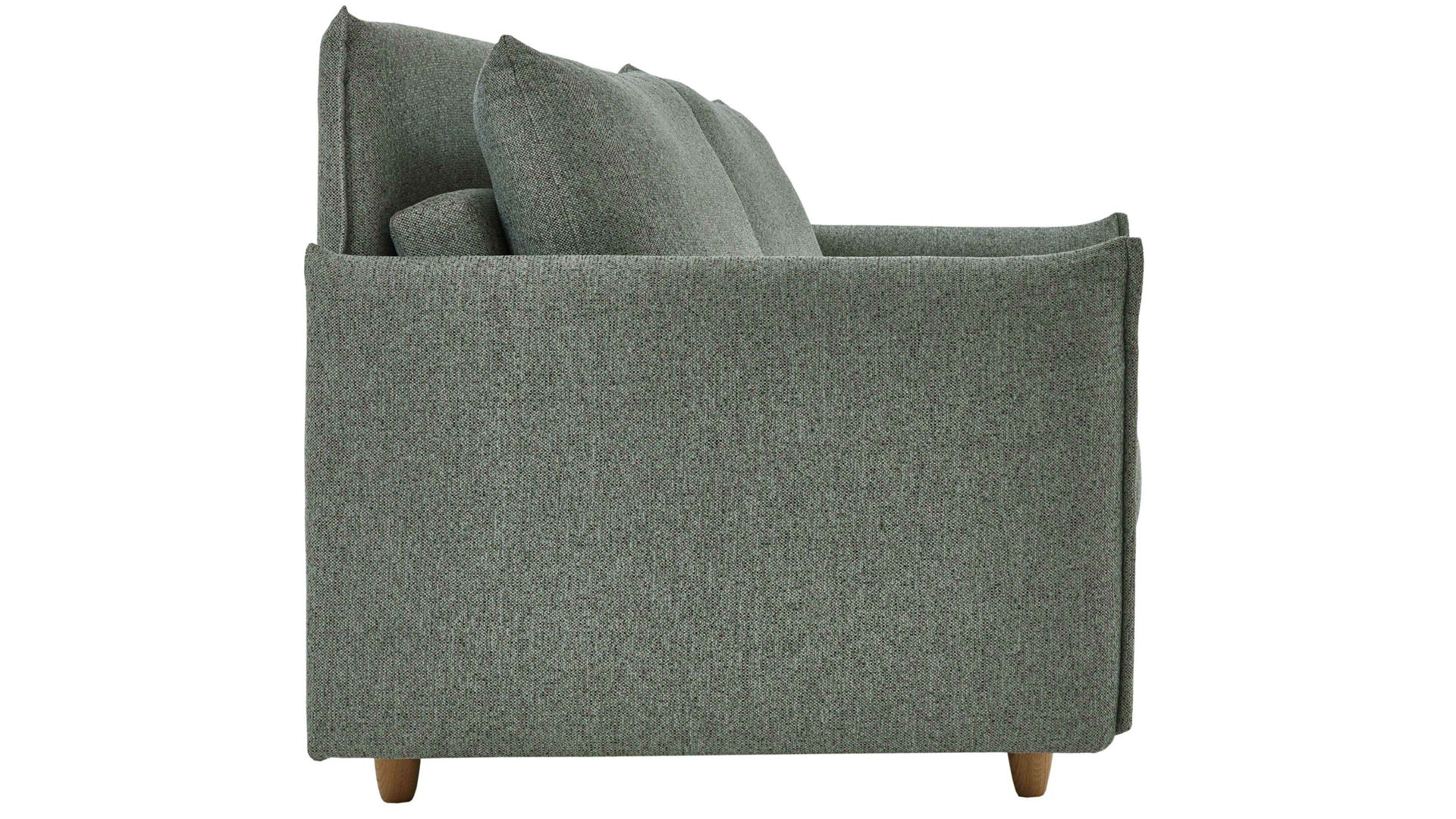 Schlafsofa Bali aus Stoff in Grün Schlafsofa Grande grüner Bezug 2505 & Holzfüße - Breite ca. 229 cm