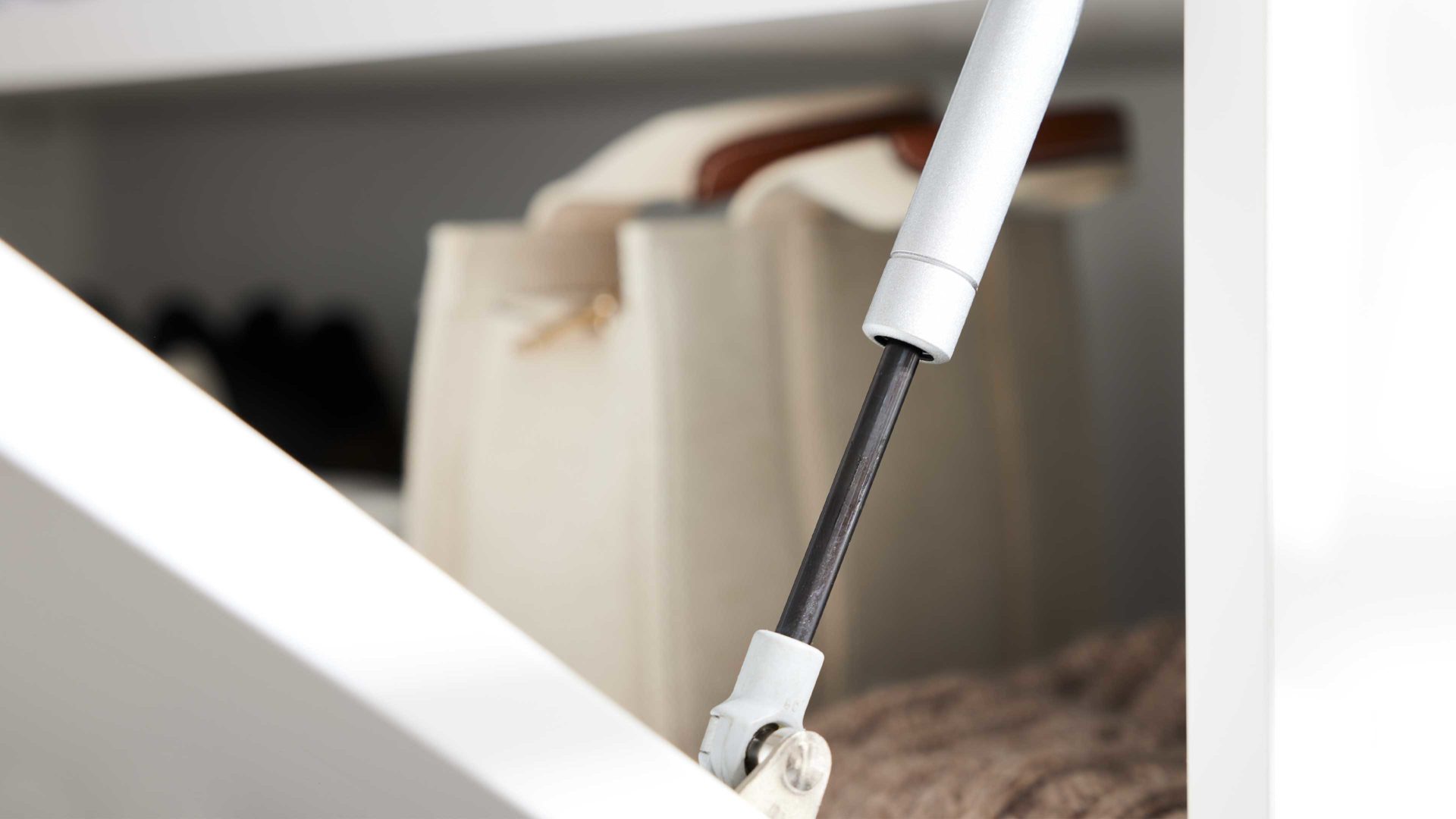 Garderoben-Set Interliving aus Holz in Weiß Interliving Garderobe Serie 6012 - Garderoben-Set weißer Mattlack & Steineiche - dreiteilig