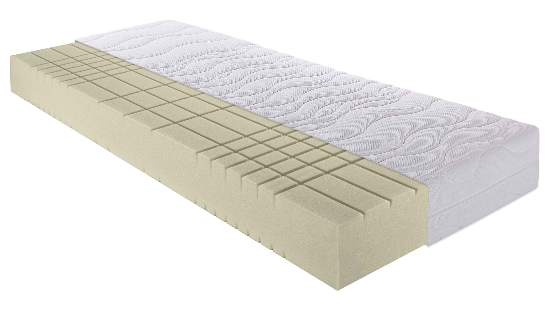 Kaltschaummatratze KAWOO aus Stoff in Weiß KAWOO Kaltschaum-Wendematratze KS 1 Liegefläche ca. 100 x 200 cm