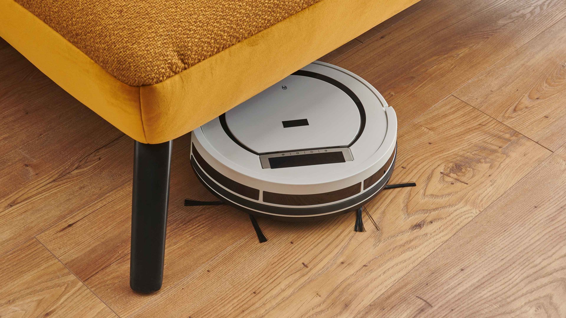 Ecksofa KAWOO aus Stoff in Gelb KAWOO Polsterprogramm Dover Plus - Ecksofa senffarbener Bezug Portofino & goldfarbene Maschenware Riviera - Stellfläche ca. 301 x 191 cm