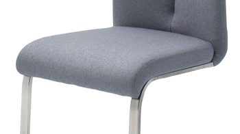 Schwingstuhl Mca furniture aus Stoff in Grau Schwingstuhl Artos graues Feingewebe & Edelstahl